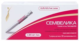 Семвелика 0,25/0,5/1мг/доза 3мл раствор для подкожного введения (в комплекте с иглами-10шт) Семвелика 0,25/0,5/1мг/доза 3мл раствор для подкожного введения (в комплекте с иглами-10шт)