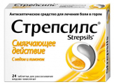 Стрепсилс 24 шт. таблетки для рассасывания Мед-Лимон