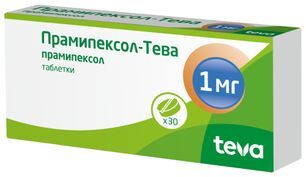Прамипексол-Тева 1мг 30 шт. таблетки Прамипексол-Тева 1мг 30 шт. таблетки