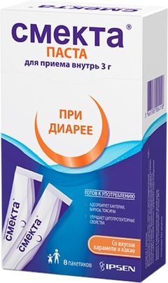 Смекта 3г (10,27г) 8 шт. паста для приема внутрь Смекта 3г (10,27г) 8 шт. паста для приема внутрь