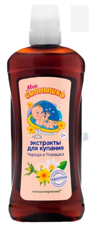 Мое Солнышко экстракты для купания детей Череда/Ромашка 475мл Мое Солнышко экстракты для купания детей Череда/Ромашка 475мл