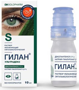 Гилан Ультрадекс раствор увлажняющий офтальмологический 2%+0,3% 10мл