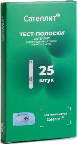 Сателлит тест-полоски 25 шт. Элта Компания Сателлит тест-полоски 25 шт. Элта Компания