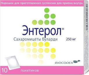 Энтерол 250мг 10 шт. порошок для приготовления суспензии пакет Энтерол 250мг 10 шт. порошок для приготовления суспензии пакет