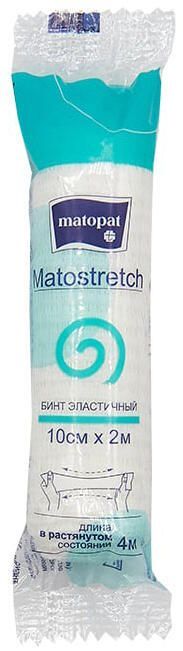 Матопат Матострейч бинт эластичный тканый с застежкой 10смх2м 1 шт. .