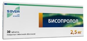 Бисопролол 2,5мг 30 шт. таблетки Бисопролол 2,5мг 30 шт. таблетки