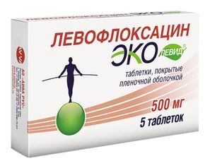 Левофлоксацин Эколевид 500мг 5 шт. таблетки покрытые пленочной оболочкой Авва Рус Левофлоксацин Эколевид 500мг 5 шт. таблетки покрытые пленочной оболочкой Авва Рус