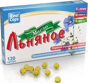 Масло Льняное Первый холодный отжим 0,25г капсулы 120 шт. РеалКапс Масло Льняное Первый холодный отжим 0,25г капсулы 120 шт. РеалКапс