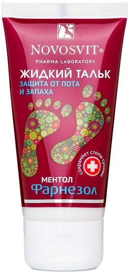 Новосвит Фут Терапи тальк жидкий от пота и запаха Антигрибковый Фарнезол и Ментол арт.7319 50мл Новосвит Фут Терапи тальк жидкий от пота и запаха Антигрибковый Фарнезол и Ментол арт.7319 50мл