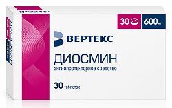 Диосмин 600мг 30 шт. таблетки покрытые пленочной оболочкой Вертекс
