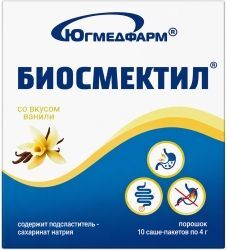 Югмедфарм биосмектил порошок ваниль 4г 10 шт.