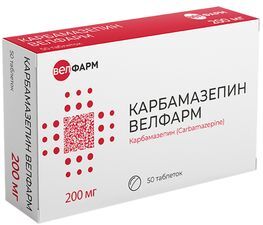 Карбамазепин велфарм 200мг 50 шт. таблетки Карбамазепин велфарм 200мг 50 шт. таблетки