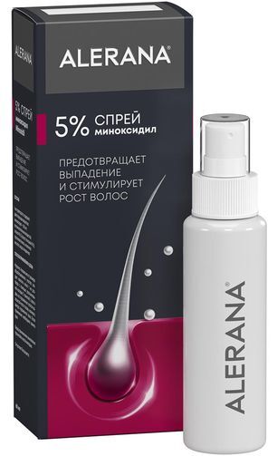 Алерана 5% 60мл спрей для наружного применения Алерана 5% 60мл спрей для наружного применения