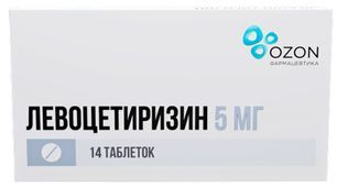 Левоцетиризин 5мг 14 шт. таблетки покрытые пленочной оболочкой Левоцетиризин 5мг 14 шт. таблетки покрытые пленочной оболочкой