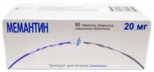 Мемантин 20мг 90 шт. таблетки покрытые пленочной оболочкой Мемантин 20мг 90 шт. таблетки покрытые пленочной оболочкой