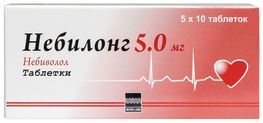 Небилонг 5мг 50 шт. таблетки Небилонг 5мг 50 шт. таблетки