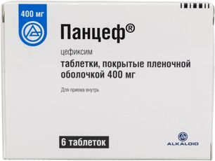 Панцеф 400мг 6 шт. таблетки покрытые пленочной оболочкой Панцеф 400мг 6 шт. таблетки покрытые пленочной оболочкой
