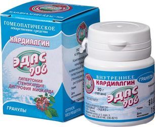 Кардиалгин Эдас-906 20г гранулы гомеопатические Кардиалгин Эдас-906 20г гранулы гомеопатические