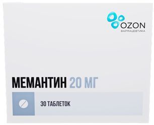 Мемантин 20мг 30 шт. таблетки покрытые пленочной оболочкой Озон