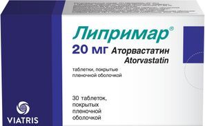 Липримар 20мг 30 шт. таблетки покрытые пленочной оболочкой Липримар 20мг 30 шт. таблетки покрытые пленочной оболочкой