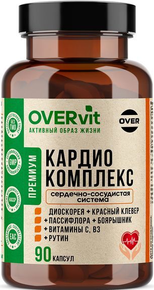 Овервит кардио комплекс капсулы 90 шт. Овервит кардио комплекс капсулы 90 шт.