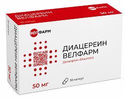 Диацереин Велфарм 50мг 30 шт. капсулы Диацереин Велфарм 50мг 30 шт. капсулы