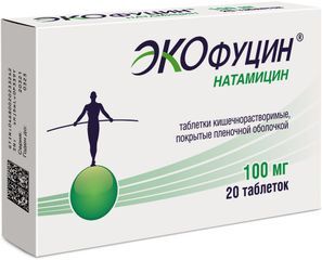 Экофуцин 100мг 20 шт. таблетки кишечнорастворимые, покрытые пленочной оболочкой