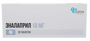 Эналаприл 10мг 20 шт. таблетки Озон