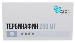 Тербинафин 250мг 10 шт. таблетки