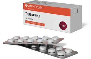 Торасемид 10мг 60 шт. таблетки Фармпроект
