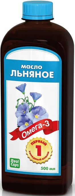Масло Льняное Первый холодный отжим 500мл РеалКапс Масло Льняное Первый холодный отжим 500мл РеалКапс