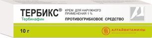 Тербикс 1% 10г крем для наружного применения Алтайвитамины Тербикс 1% 10г крем для наружного применения Алтайвитамины