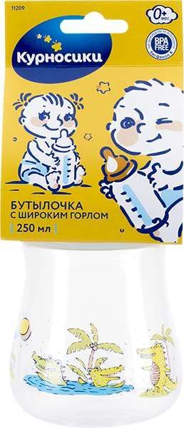 Курносики бутылочка полипропиленовая с широким горлом и силиконовой соской "мои первые друзья" (11209) 250мл Курносики бутылочка полипропиленовая с широким горлом и силиконовой соской "мои первые друзья" (11209) 250мл