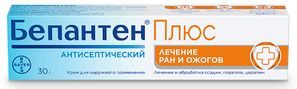 Бепантен Плюс 5%+0,5% 30г крем для наружного применения Бепантен Плюс 5%+0,5% 30г крем для наружного применения