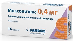 Моксонитекс 0,4мг 14 шт. таблетки Sandoz D.D. Моксонитекс 0,4мг 14 шт. таблетки Sandoz D.D.
