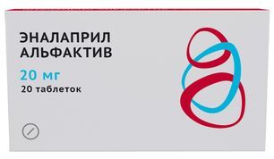 Эналаприл альфактив 20мг 20 шт. таблетки Эналаприл альфактив 20мг 20 шт. таблетки