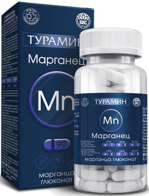 Турамин Марганец 0,2г 90 шт. капсулы Турамин Марганец 0,2г 90 шт. капсулы