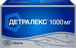 Детралекс 1000мг 60 шт. таблетки покрытые пленочной оболочкой Детралекс 1000мг 60 шт. таблетки покрытые пленочной оболочкой