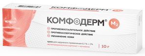 Комфодерм м2 0,1%+2% 10г крем для наружного применения Комфодерм м2 0,1%+2% 10г крем для наружного применения