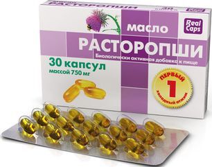 Масло Расторопши капсулы 750мг 30 шт. РеалКапс Масло Расторопши капсулы 750мг 30 шт. РеалКапс