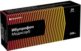 Ибупрофен Медисорб 200мг 20 шт. капсулы Медисорб Ибупрофен Медисорб 200мг 20 шт. капсулы Медисорб