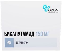 Бикалутамид 150мг 30 шт. таблетки покрытые пленочной оболочкой Озон Бикалутамид 150мг 30 шт. таблетки покрытые пленочной оболочкой Озон