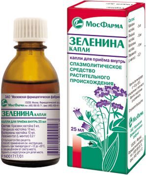 Зеленина Капли 25мл для приема внутрь Мфф Зеленина Капли 25мл для приема внутрь Мфф