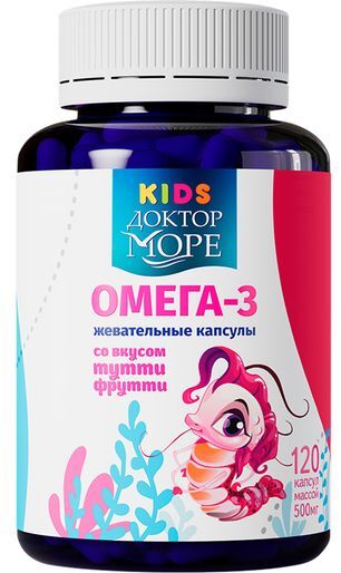 Доктор море кидс омега-3 капсулы жевательные тутти-фрутти для девочек 120 шт. Доктор море кидс омега-3 капсулы жевательные тутти-фрутти для девочек 120 шт.