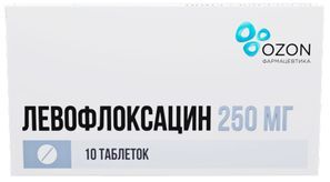 Левофлоксацин 250мг 10 шт. таблетки покрытые пленочной оболочкой Озон Левофлоксацин 250мг 10 шт. таблетки покрытые пленочной оболочкой Озон