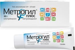 Метрогил Плюс 50г гель вагинальный с аппликатором 1 шт.