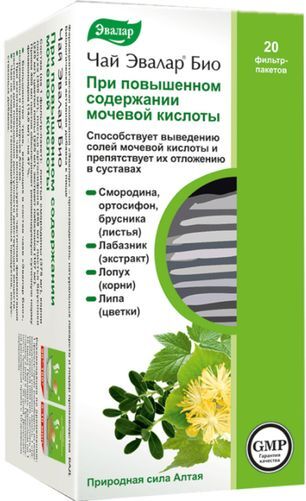 Эвалар Био При Повышенном Содержании Мочевой Кислоты чай 1,5г 20 шт. фильтр-пакет Эвалар Эвалар Био При Повышенном Содержании Мочевой Кислоты чай 1,5г 20 шт. фильтр-пакет Эвалар