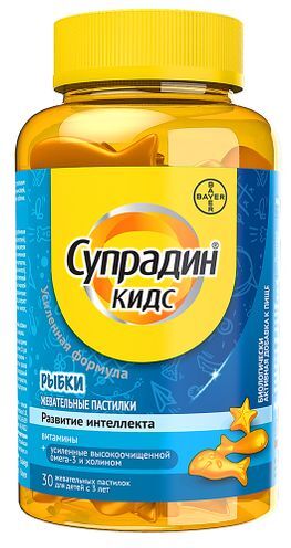 Супрадин Кидс Рыбки пастилки жевательные 4г 30 шт. Супрадин Кидс Рыбки пастилки жевательные 4г 30 шт.