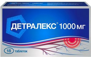 Детралекс 1000мг 18 шт. таблетки покрытые пленочной оболочкой Детралекс 1000мг 18 шт. таблетки покрытые пленочной оболочкой