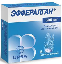 Эффералган 500мг 16 шт. таблетки шипучие Эффералган 500мг 16 шт. таблетки шипучие